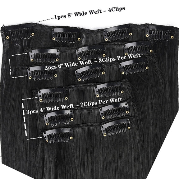 50cm 16 Card Long Curly Hair Wig Seamless Hair Extension Piece(3.2#)