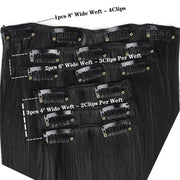 50cm 16 Card Long Curly Hair Wig Seamless Hair Extension Piece(5.2M33#)