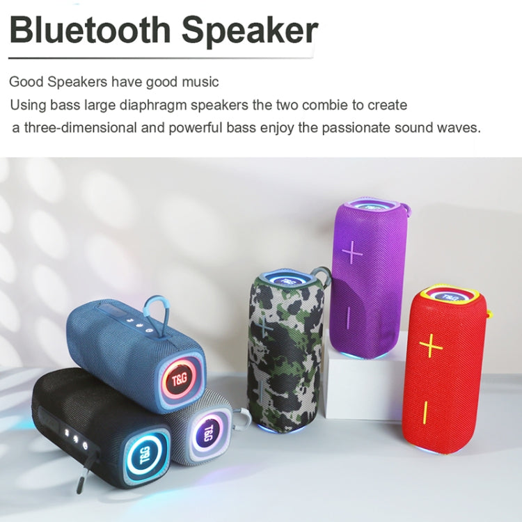 T&G TG654 Portable 3D Stereo Subwoofer Wireless Bluetooth Speaker(Blue)