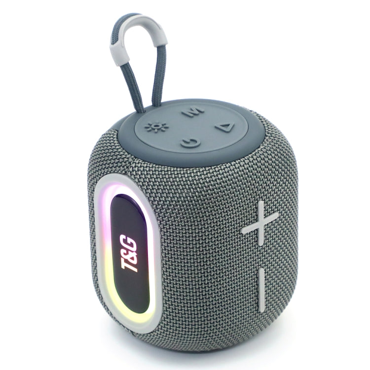 T&G TG664 LED Portable Subwoofer Wireless Bluetooth Speaker(Grey)