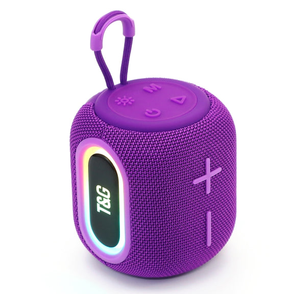 T&G TG664 LED Portable Subwoofer Wireless Bluetooth Speaker(Purple)