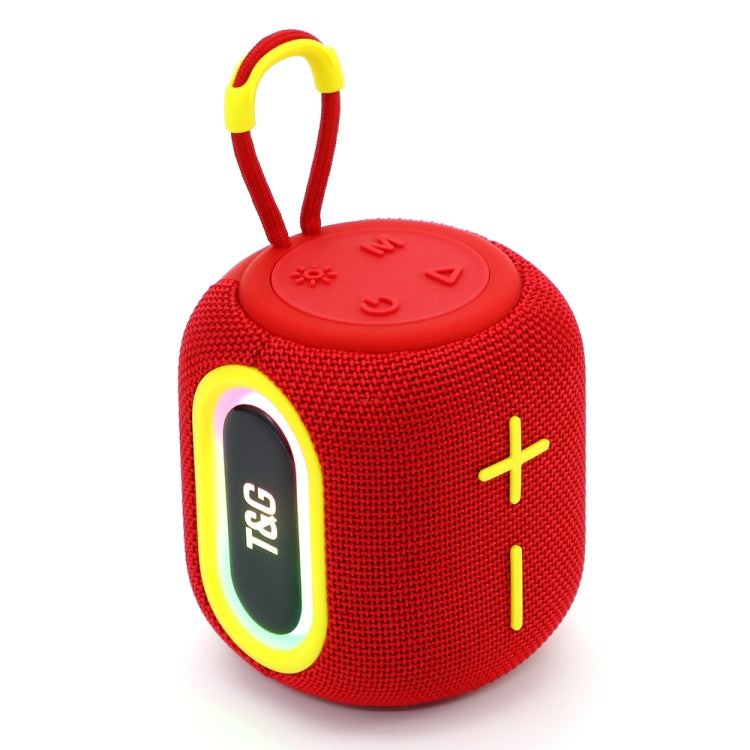 T&G TG664 LED Portable Subwoofer Wireless Bluetooth Speaker(Red)