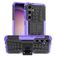 For Samsung Galaxy S24 5G Tire Texture TPU + PC Phone Case with Holder(Purple) - Galaxy S24 5G Cases by PMC TechLife | Online Shopping South Africa | PMC TechLife