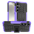 For Samsung Galaxy S24+ Tire Texture TPU + PC Phone Case with Holder(Purple) - Galaxy S24+ 5G Cases by PMC TechLife | Online Shopping South Africa | PMC TechLife