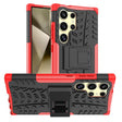 For Samsung Galaxy S24 Ultra 5G Tire Texture TPU + PC Phone Case with Holder(Red) - Galaxy S24 Ultra 5G Cases by PMC TechLife | Online Shopping South Africa | PMC TechLife | Buy Now Pay Later Mobicred