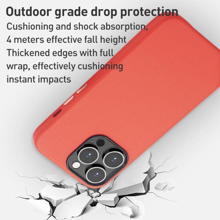 For iPhone 15 Pro Lamb Grain PU Back Cover Phone Case(Brown)