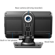 B300R 7 inch Portable Car MP5 Player Built-in Driving Recorder Support CarPlay / Android Auto(Black)