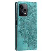 For Xiaomi Redmi Note 12 Pro Global Totem Embossed Magnetic Leather Phone Case(Green)
