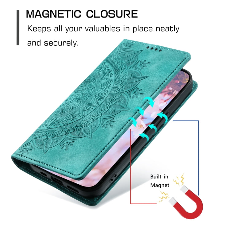For Xiaomi Redmi Note 12 Pro Global Totem Embossed Magnetic Leather Phone Case(Green)