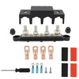 CP-4017 M10+M8 Power Distribution Block Terminal Studs with Terminals(Black) - Booster Cable & Clip by PMC TechLife | Online Shopping South Africa | PMC TechLife | Buy Now Pay Later Mobicred