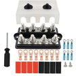CP-4063 Double Row M10 Power Distribution Block Terminal Studs with Terminals(Black) - Booster Cable & Clip by PMC TechLife | Online Shopping South Africa | PMC TechLife | Buy Now Pay Later Mobicred