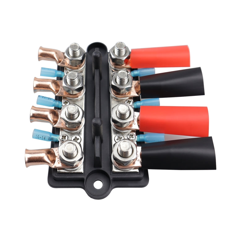 CP-4063 Double Row M10 Power Distribution Block Terminal Studs with Terminals(Black)