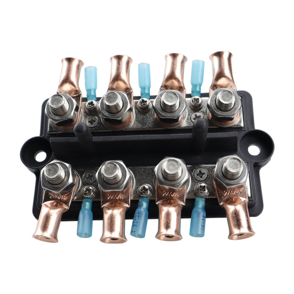 CP-4063 Double Row M10 Power Distribution Block Terminal Studs with Terminals(Black)