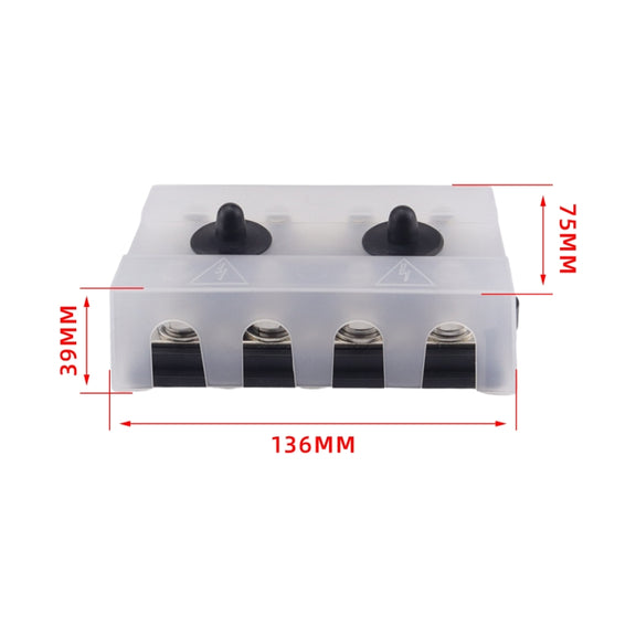 CP-4063 Double Row M10 Power Distribution Block Terminal Studs with Terminals(Black)