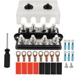 CP-4065 Double Row M8 Power Distribution Block Terminal Studs with Terminals(Black) - Booster Cable & Clip by PMC TechLife | Online Shopping South Africa | PMC TechLife | Buy Now Pay Later Mobicred