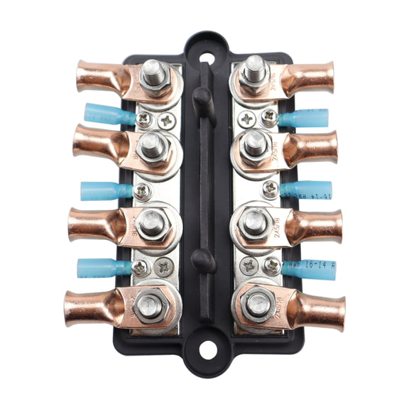 CP-4065 Double Row M8 Power Distribution Block Terminal Studs with Terminals(Black)