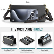 CaseMe ME10 Universal Wallet Phone Case with Lanyard(Black)