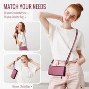 CaseMe ME10 Universal Wallet Phone Case with Lanyard(Wine Red)