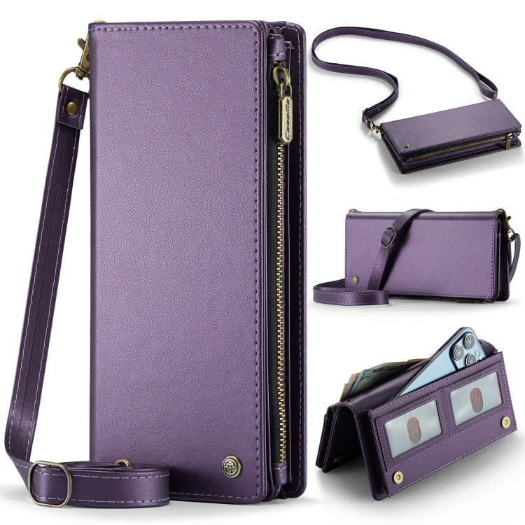 CaseMe ME10 Universal Wallet Phone Case with Lanyard(Purple)
