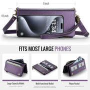 CaseMe ME10 Universal Wallet Phone Case with Lanyard(Purple)