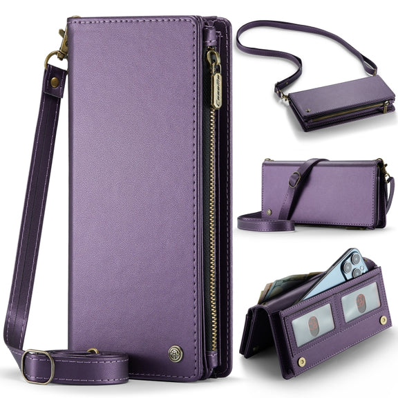CaseMe ME10 Universal Wallet Phone Case with Lanyard(Purple)