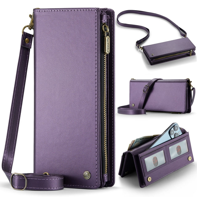 CaseMe ME10 Universal Wallet Phone Case with Lanyard(Purple)