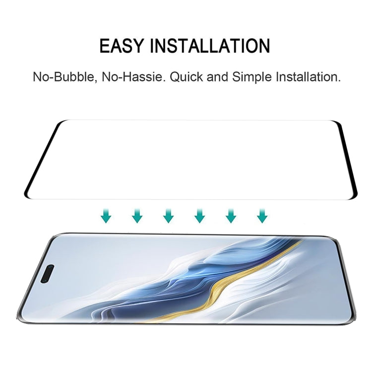 For Honor Magic6 Pro / X60 Pro 9H HD 3D Curved Edge Tempered Glass Film(Black)