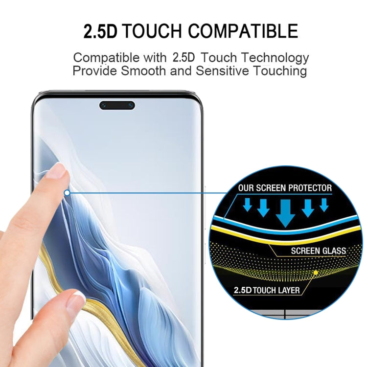 For Honor Magic6 Pro / X60 Pro 25pcs 9H HD 3D Curved Edge Tempered Glass Film(Black)