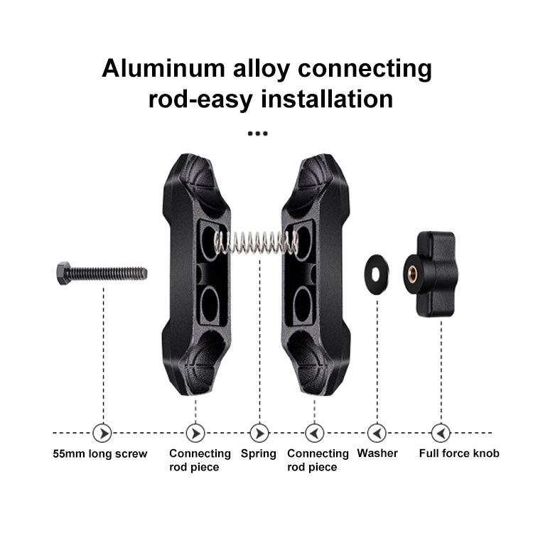 RUIGPRO Crab Clamp Action Camera Bracket 3-claw Ball Head Mount with Rod