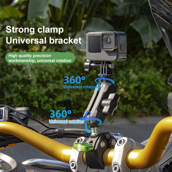 RUIGPRO Crab Clamp Action Camera Bracket 3-claw Ball Head Mount with Rod