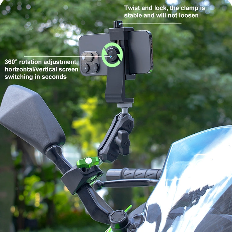 RUIGPRO Crab Clamp Action Camera Bracket 3-claw Ball Head Mount with Rod