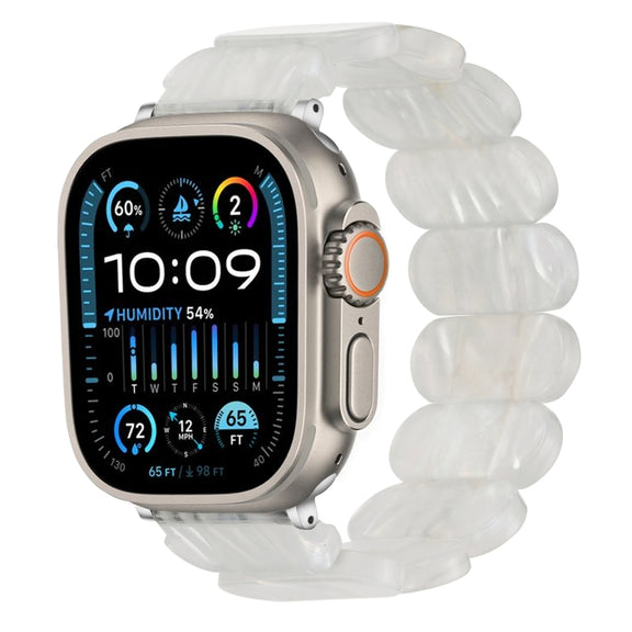 For Apple Watch Ultra 2 49mm Stretch Rope Resin Watch Band(Fluorescent Color)