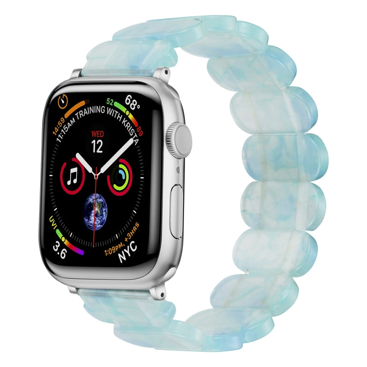 For Apple Watch Series 9 45mm Stretch Rope Resin Watch Band(Ice Green)