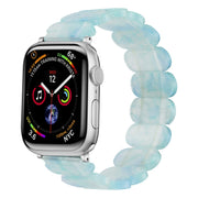 For Apple Watch Series 9 45mm Stretch Rope Resin Watch Band(Ice Green)
