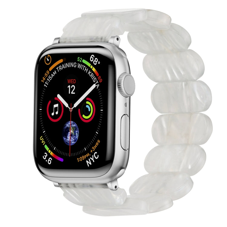 For Apple Watch Series 9 41mm Stretch Rope Resin Watch Band(Fluorescent Color)