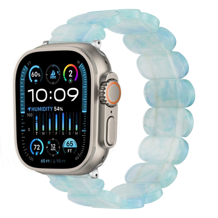 For Apple Watch Ultra 49mm Stretch Rope Resin Watch Band(Ice Green)