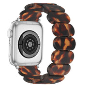 For Apple Watch SE 40mm Stretch Rope Resin Watch Band(Tortoiseshell)