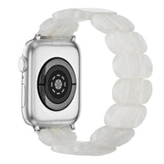 For Apple Watch Series 3 42mm Stretch Rope Resin Watch Band(Fluorescent Color)