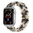 For Apple Watch 38mm Stretch Rope Resin Watch Band(Dark Brown White) - Watch Bands by PMC TechLife | Online Shopping South Africa | PMC TechLife