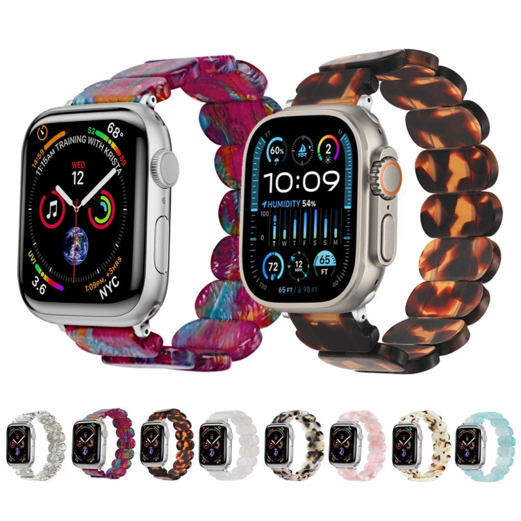 For Apple Watch 38mm Stretch Rope Resin Watch Band(Pink)