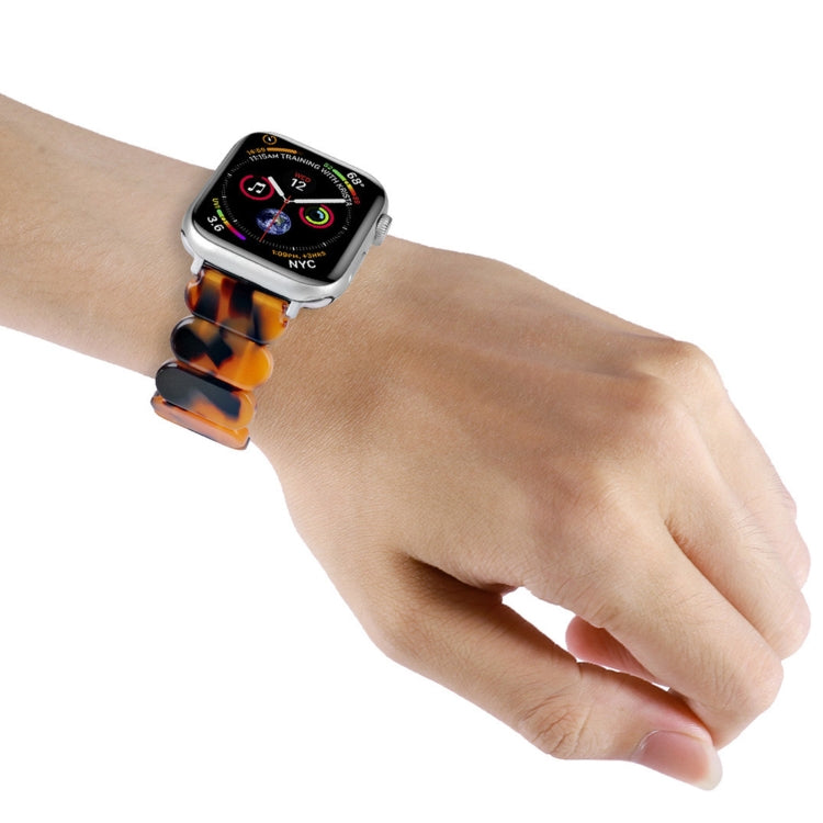 For Apple Watch 38mm Stretch Rope Resin Watch Band(Pink)