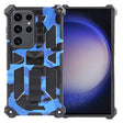 For Samsung Galaxy S24 Ultra 5G Camouflage Armor Kickstand TPU + PC Magnetic Phone Case(Dark Blue) - Galaxy S24 Ultra 5G Cases by PMC TechLife | Online Shopping South Africa | PMC TechLife