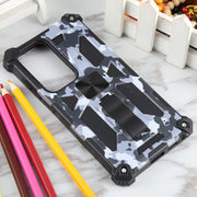 For Samsung Galaxy S24 Ultra 5G Camouflage Armor Kickstand TPU + PC Magnetic Phone Case(Grey)