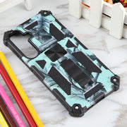 For Samsung Galaxy S24+ 5G Camouflage Armor Kickstand TPU + PC Magnetic Phone Case(Mint Green)