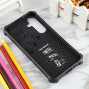 For Samsung Galaxy S24+ 5G Camouflage Armor Kickstand TPU + PC Magnetic Phone Case(Mint Green)