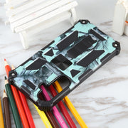 For Samsung Galaxy S24+ 5G Camouflage Armor Kickstand TPU + PC Magnetic Phone Case(Mint Green)