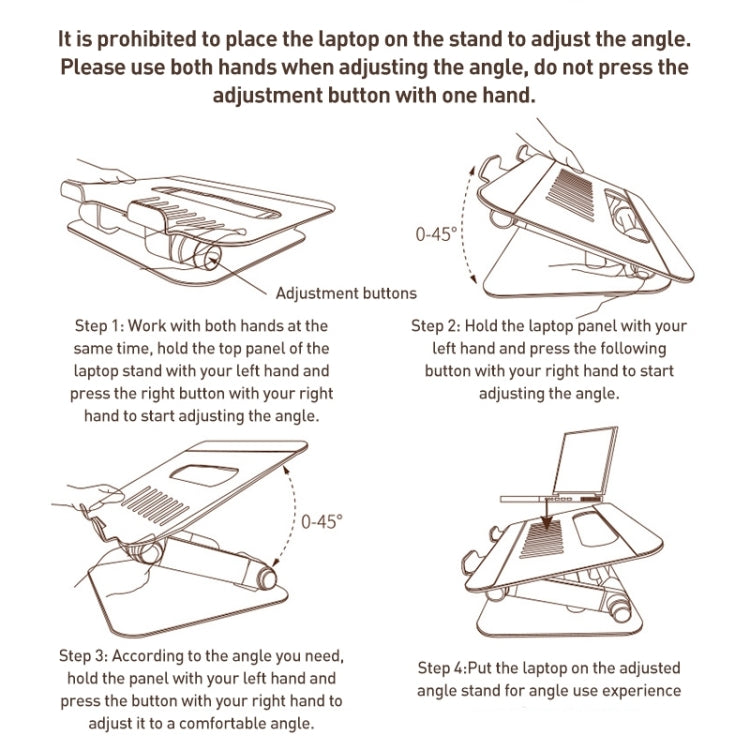 Yesido LP06 Foldable Laptop Swivel Stand(Silver)