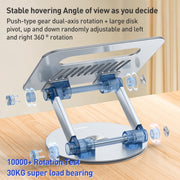 Yesido LP06 Foldable Laptop Swivel Stand(Silver)