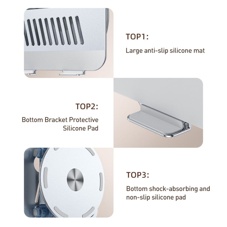 Yesido LP06 Foldable Laptop Swivel Stand(Silver)