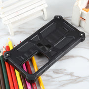 For Samsung Galaxy S24 Ultra 5G Armor Shockproof TPU + PC Magnetic Phone Case with Holder(Black)